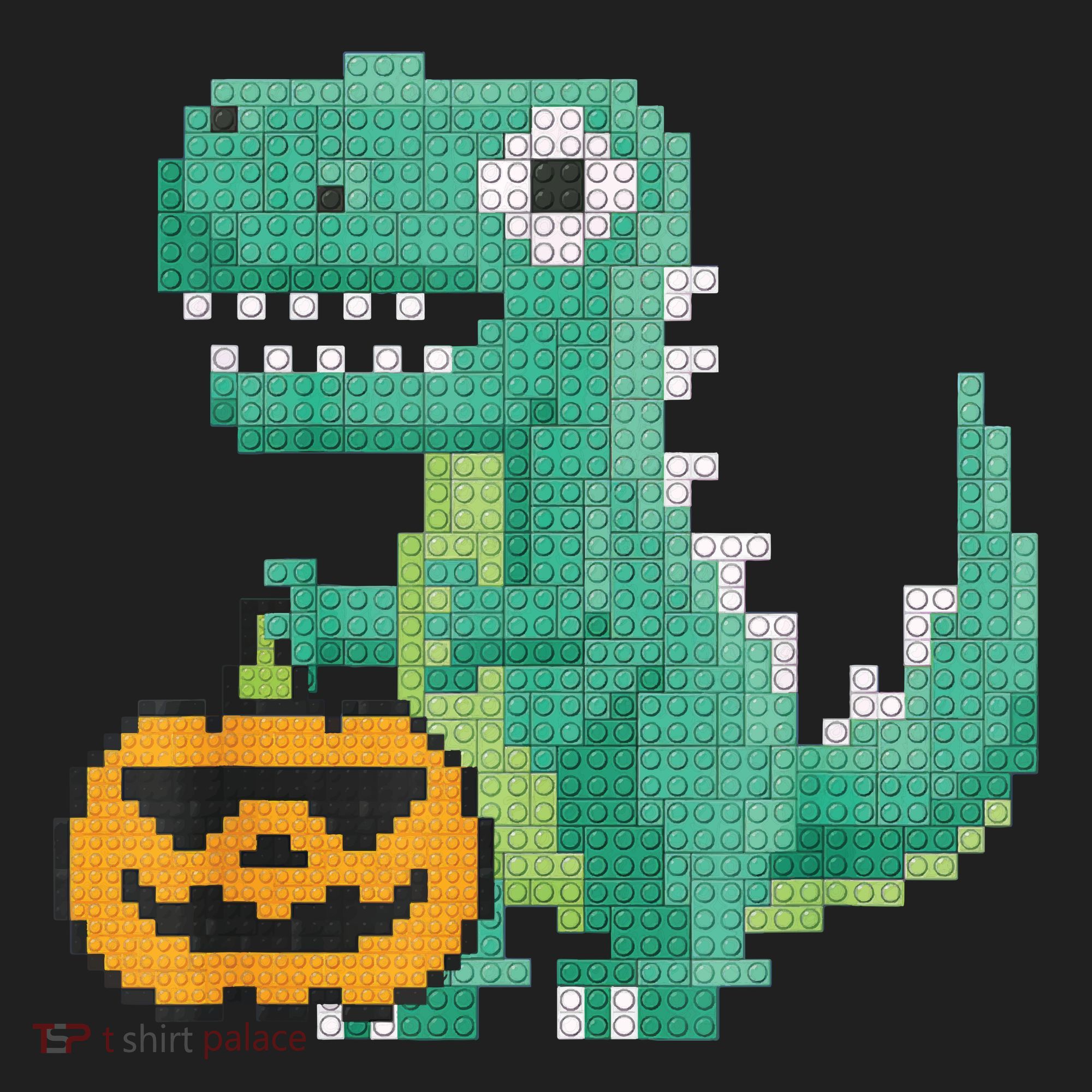 Halloween Dinosaur Kids Master Builder Building Blocks Brick Tumbler