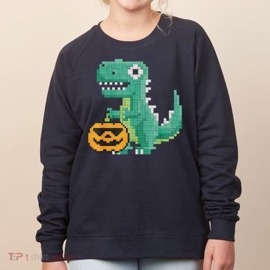 Halloween Dinosaur Kids Master Builder Building Blocks Brick Women's Sweatshirt