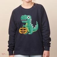 Halloween Dinosaur Kids Master Builder Building Blocks Brick Women's Sweatshirt thumb 0