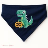Halloween Dinosaur Kids Master Builder Building Blocks Brick USA-Made Doggie Bandana thumb 0