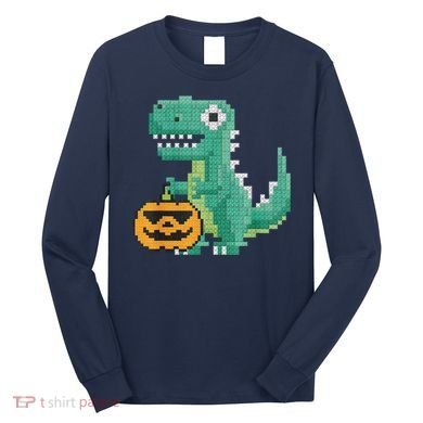 Halloween Dinosaur Kids Master Builder Building Blocks Brick Long Sleeve Shirt
