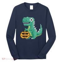 Halloween Dinosaur Kids Master Builder Building Blocks Brick Long Sleeve Shirt thumb 0