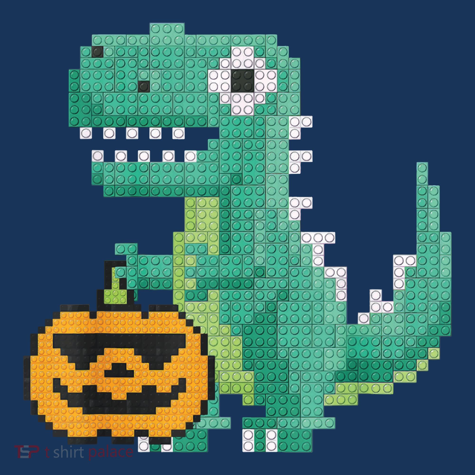 Halloween Dinosaur Kids Master Builder Building Blocks Brick Long Sleeve Shirt