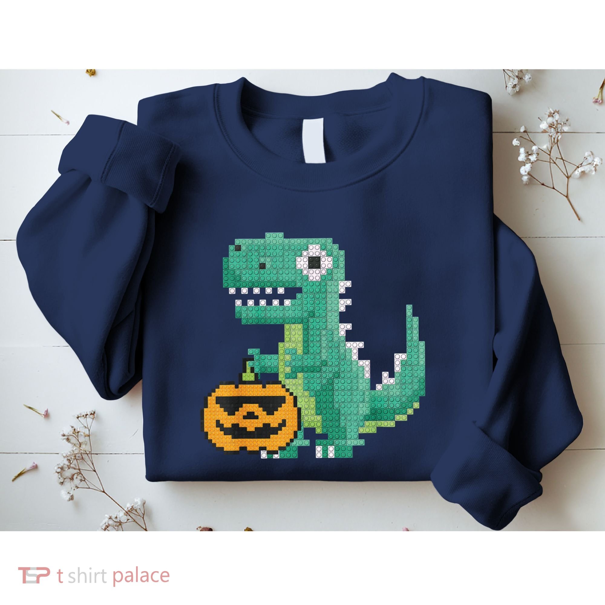 Halloween Dinosaur Kids Master Builder Building Blocks Brick Sweatshirt