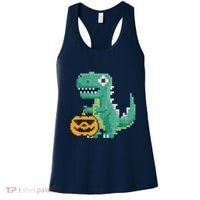 Halloween Dinosaur Kids Master Builder Building Blocks Brick Women's Tank Top thumb 0
