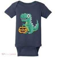 Halloween Dinosaur Kids Master Builder Building Blocks Brick Baby Bodysuit thumb 0