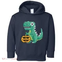 Halloween Dinosaur Kids Master Builder Building Blocks Brick Toddler Hoodie thumb 0