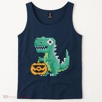 Halloween Dinosaur Kids Master Builder Building Blocks Brick Tank Top thumb 2