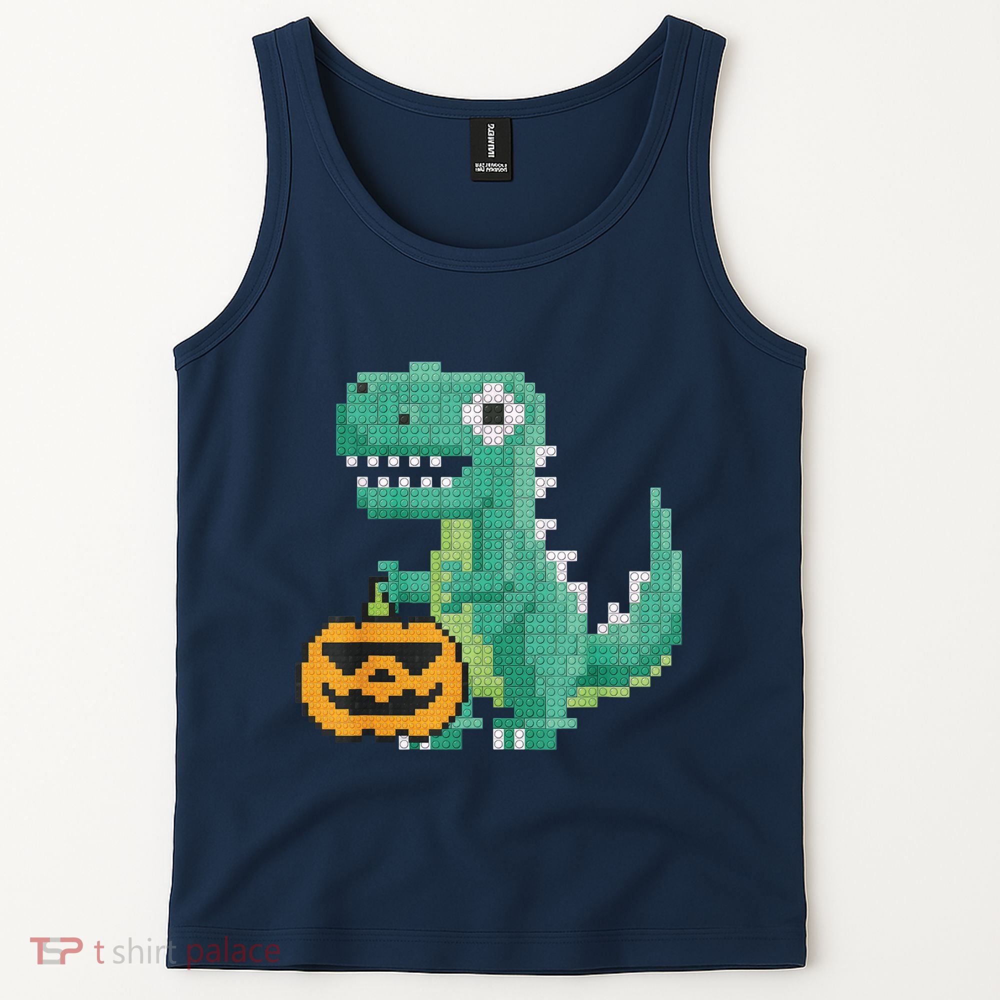 Halloween Dinosaur Kids Master Builder Building Blocks Brick Tank Top