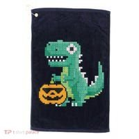 Halloween Dinosaur Kids Master Builder Building Blocks Brick Golf Towel thumb 0