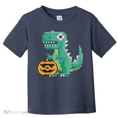 Halloween Dinosaur Kids Master Builder Building Blocks Brick Toddler T-Shirt