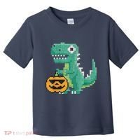 Halloween Dinosaur Kids Master Builder Building Blocks Brick Toddler T-Shirt thumb 0