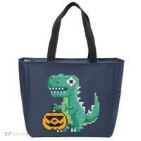 Halloween Dinosaur Kids Master Builder Building Blocks Brick Tote Bag thumb 0
