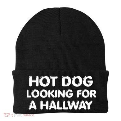 Hot Dog Looking For A Hallway Funny Beanie