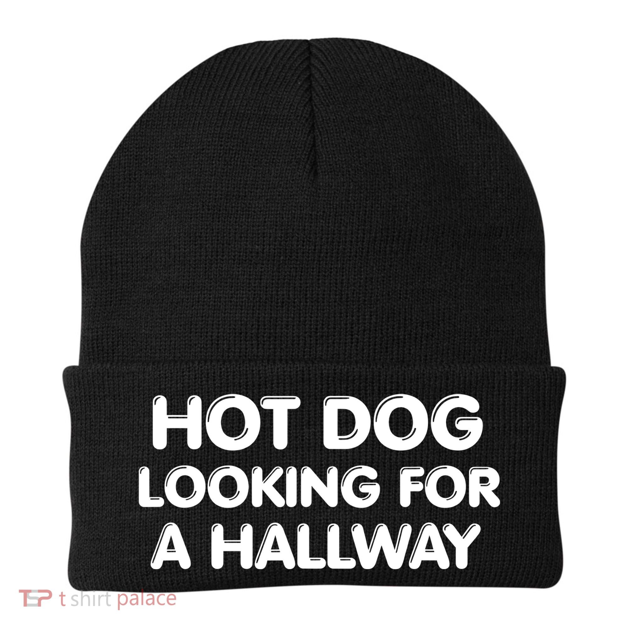 Hot Dog Looking For A Hallway Funny Beanie