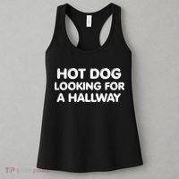 Hot Dog Looking For A Hallway Funny Women's Tank Top thumb 3