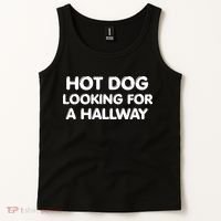 Hot Dog Looking For A Hallway Funny Tank Top thumb 2