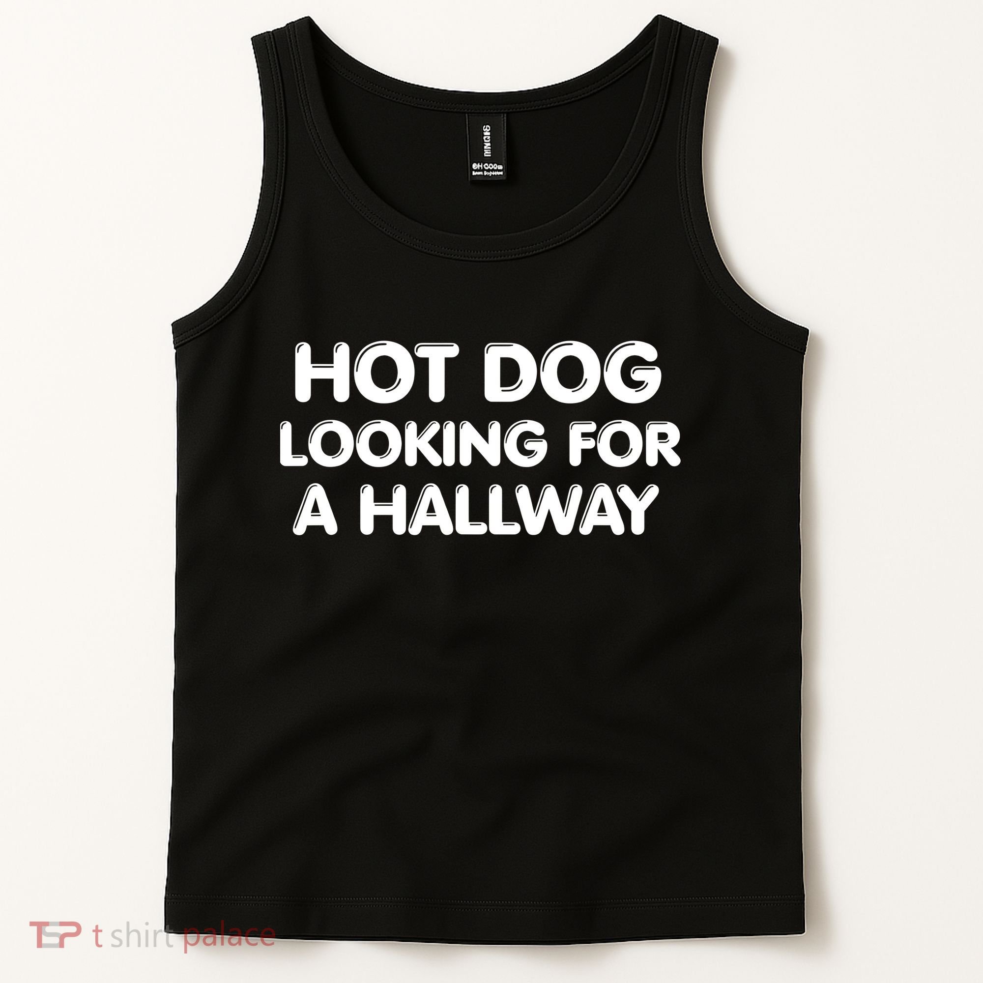 Hot Dog Looking For A Hallway Funny Tank Top