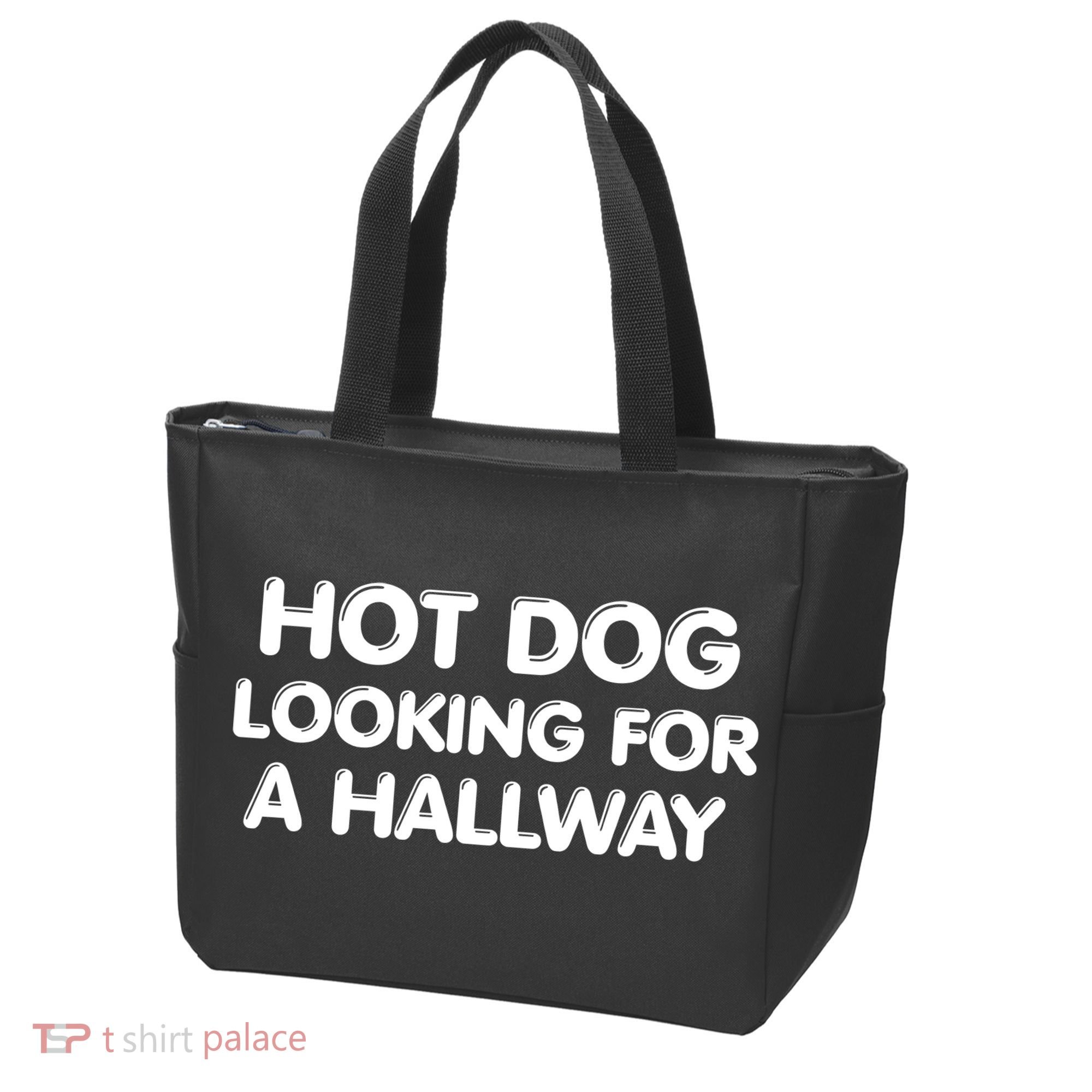 Hot Dog Looking For A Hallway Funny Tote Bag