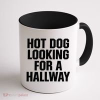 Hot Dog Looking For A Hallway Fast Food Funny Coffee Mug thumb 1