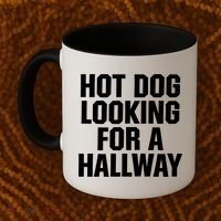 Hot Dog Looking For A Hallway Fast Food Funny Coffee Mug thumb 2