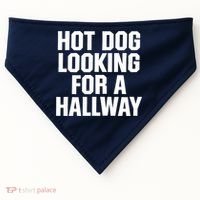 Hot Dog Looking For A Hallway Fast Food Funny USA-Made Doggie Bandana thumb 0
