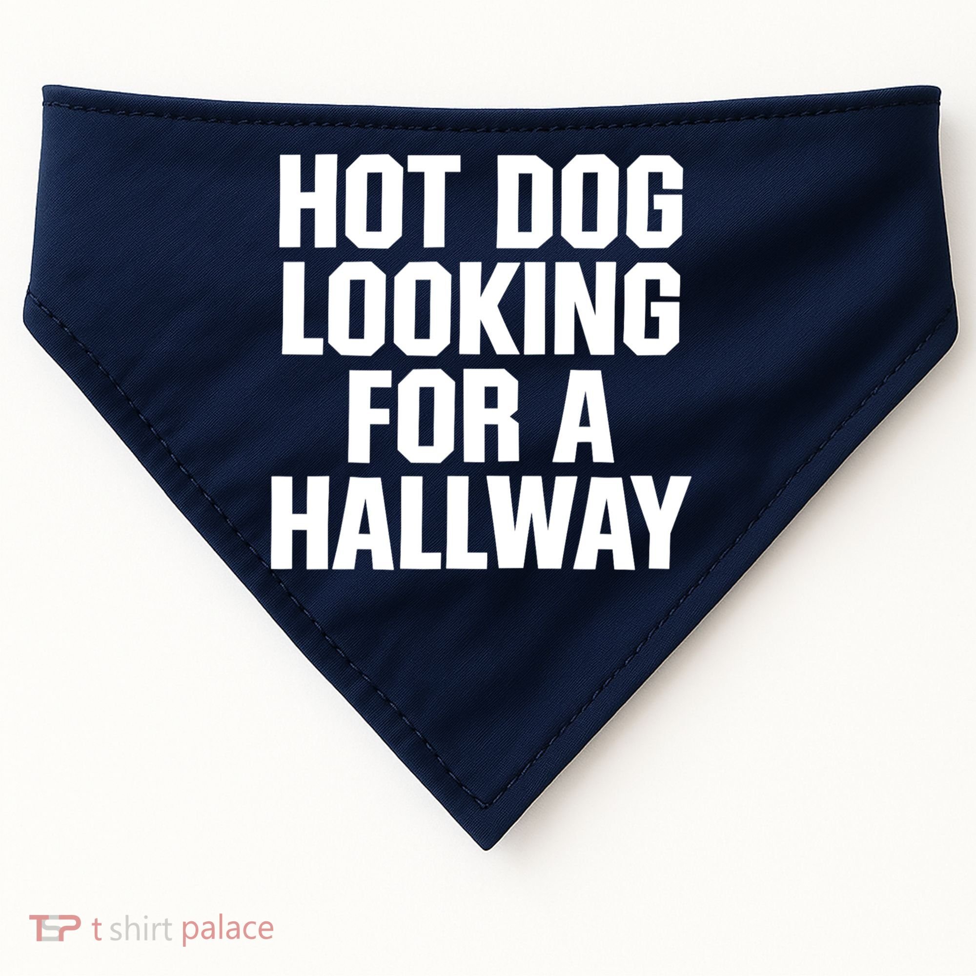 Hot Dog Looking For A Hallway Fast Food Funny USA-Made Doggie Bandana