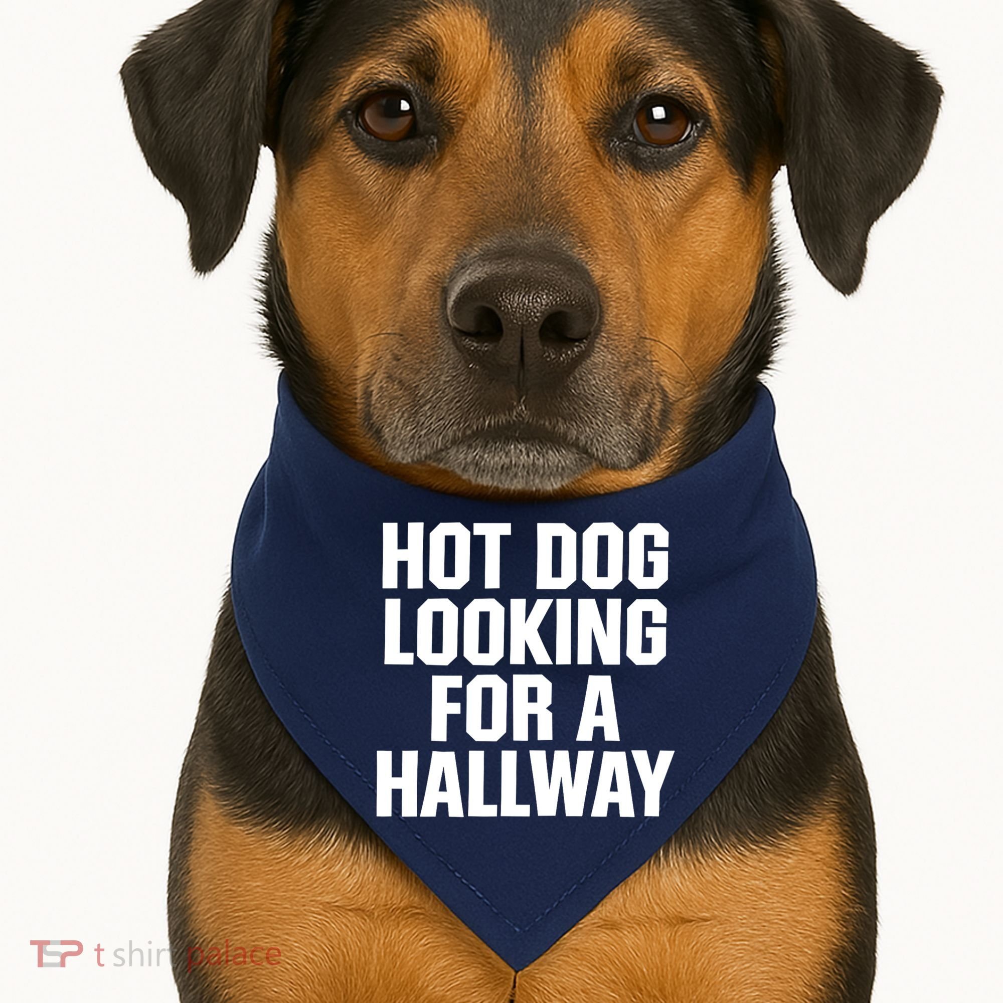 Hot Dog Looking For A Hallway Fast Food Funny USA-Made Doggie Bandana