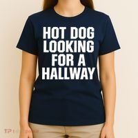 Hot Dog Looking For A Hallway Fast Food Funny T-Shirt thumb 4