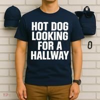 Hot Dog Looking For A Hallway Fast Food Funny T-Shirt thumb 6