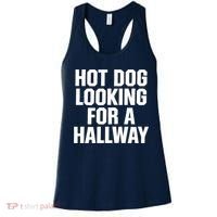 Hot Dog Looking For A Hallway Fast Food Funny Women's Tank Top thumb 0