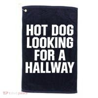 Hot Dog Looking For A Hallway Fast Food Funny Golf Towel thumb 0