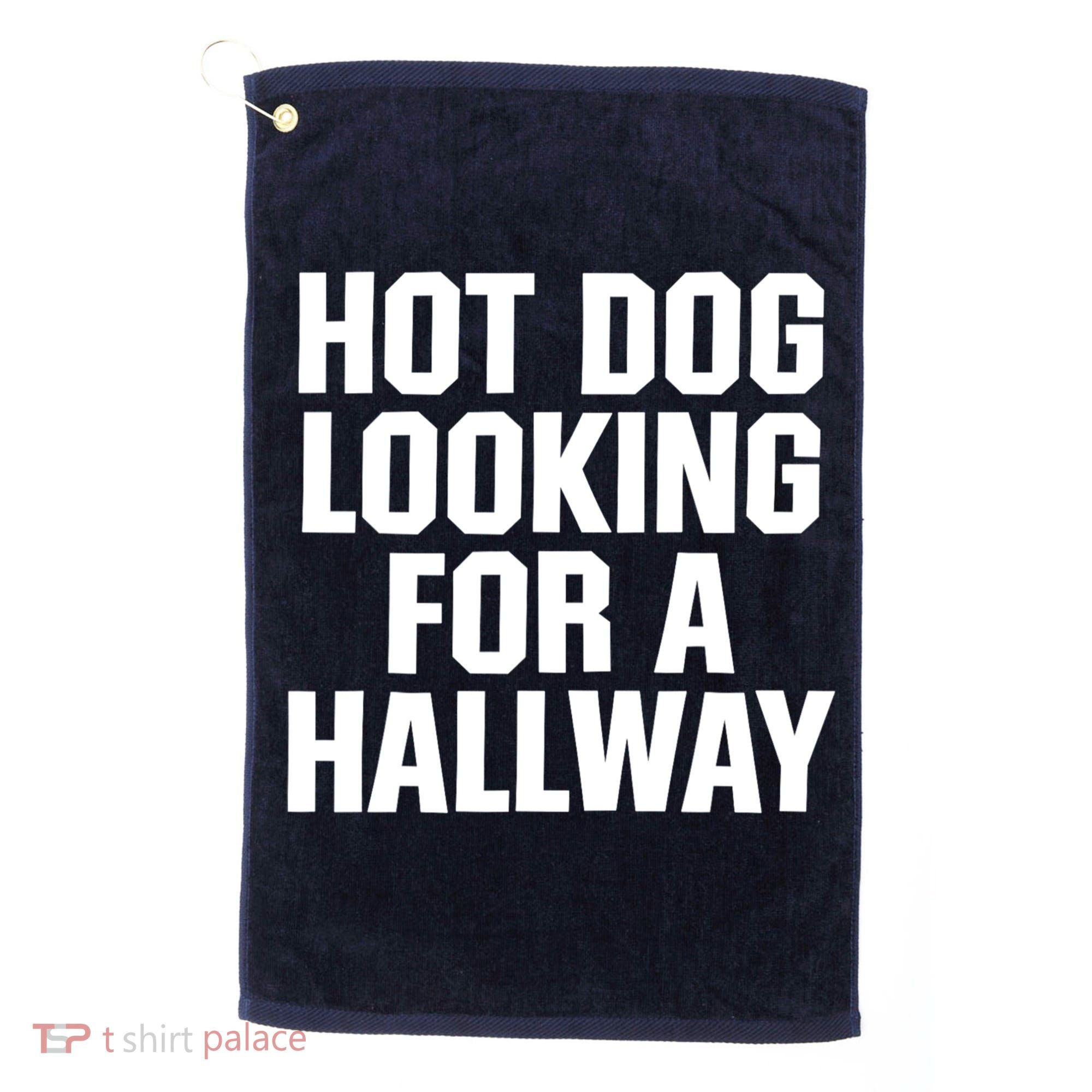Hot Dog Looking For A Hallway Fast Food Funny Golf Towel