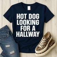 Hot Dog Looking For A Hallway Fast Food Funny Women's T-Shirt thumb 3