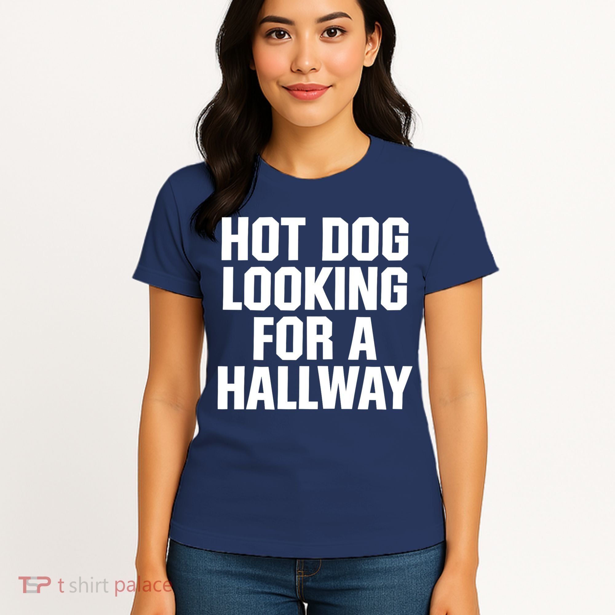 Hot Dog Looking For A Hallway Fast Food Funny Women's T-Shirt