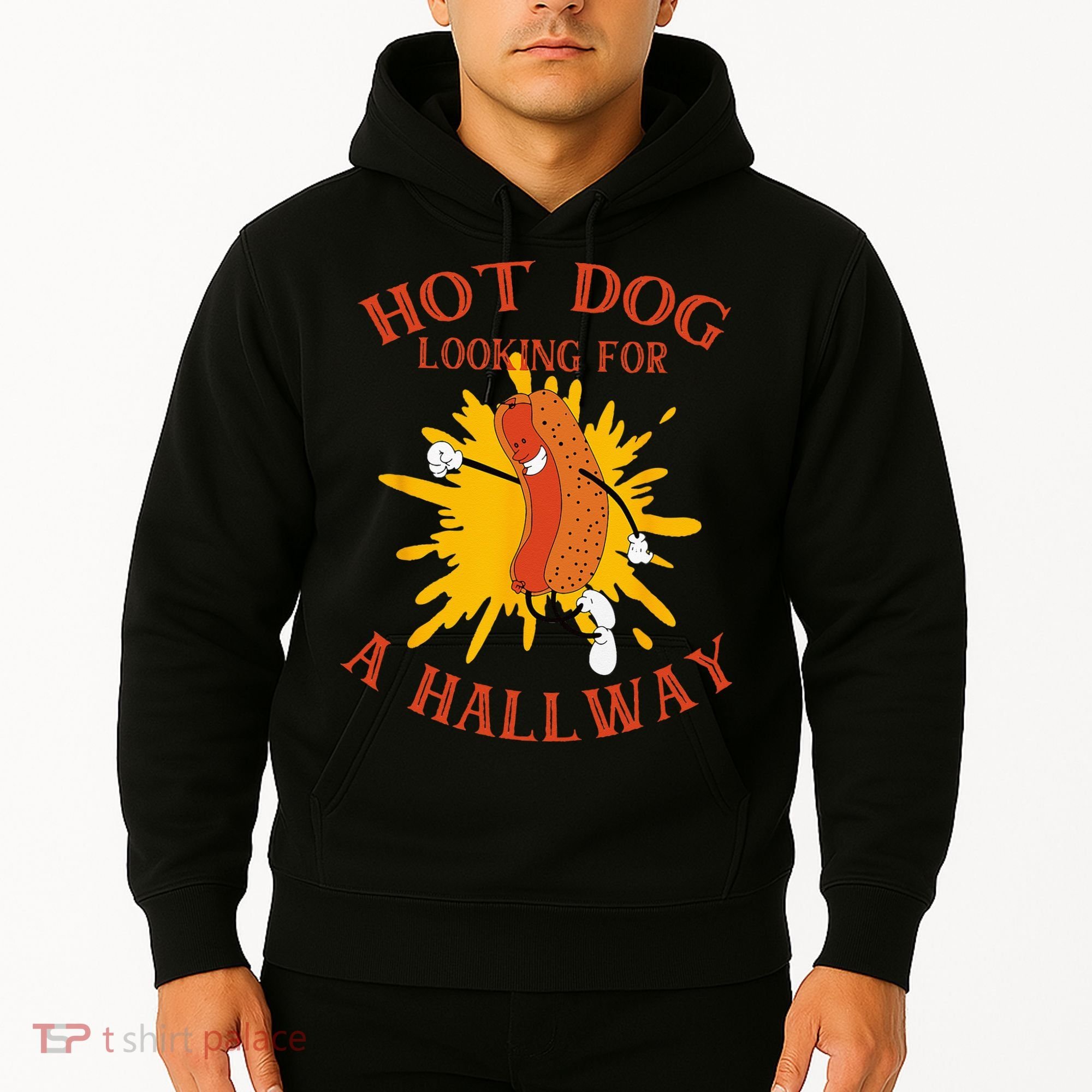 Hot Dog Looking For A Hallway Apparel Hoodie
