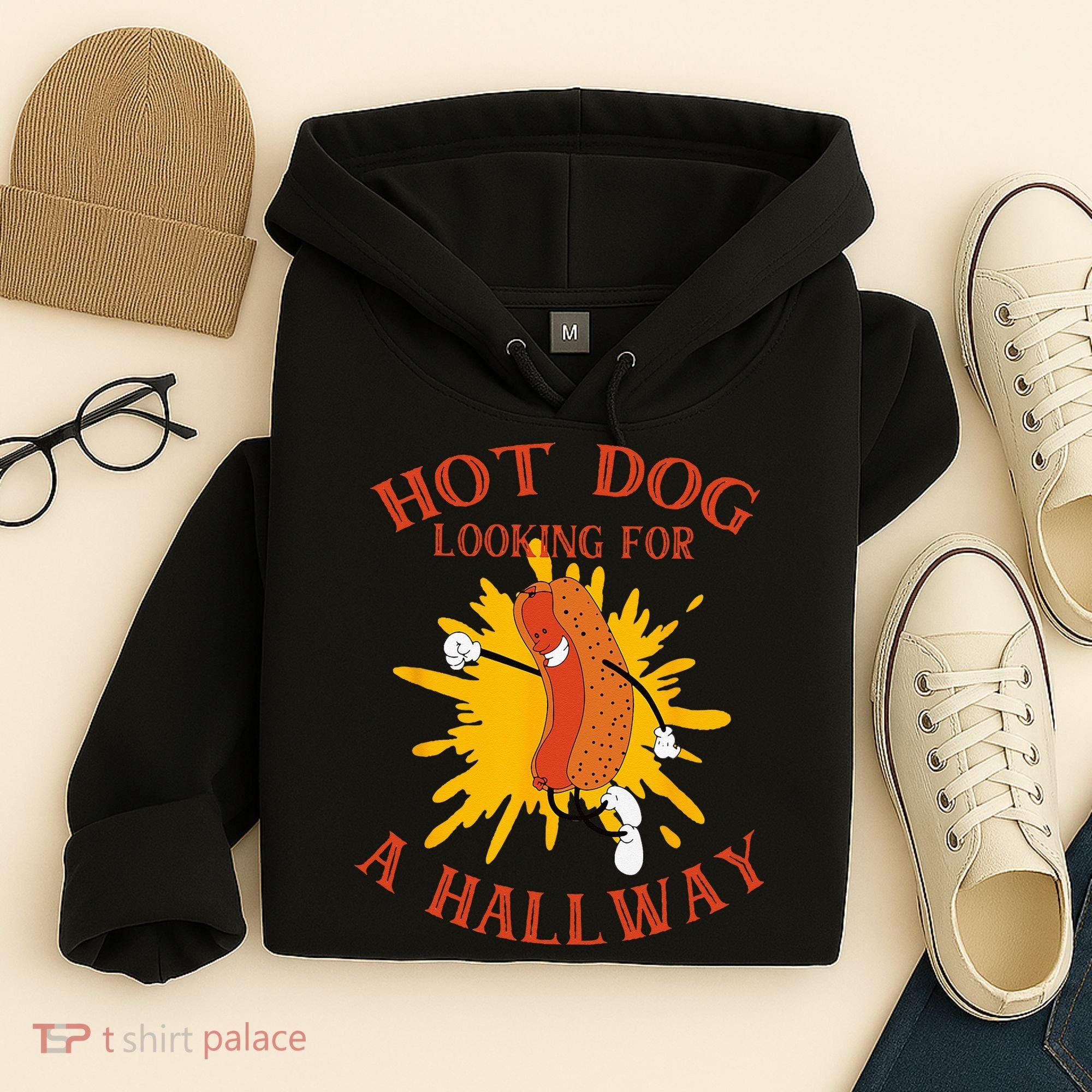 Hot Dog Looking For A Hallway Apparel Hoodie