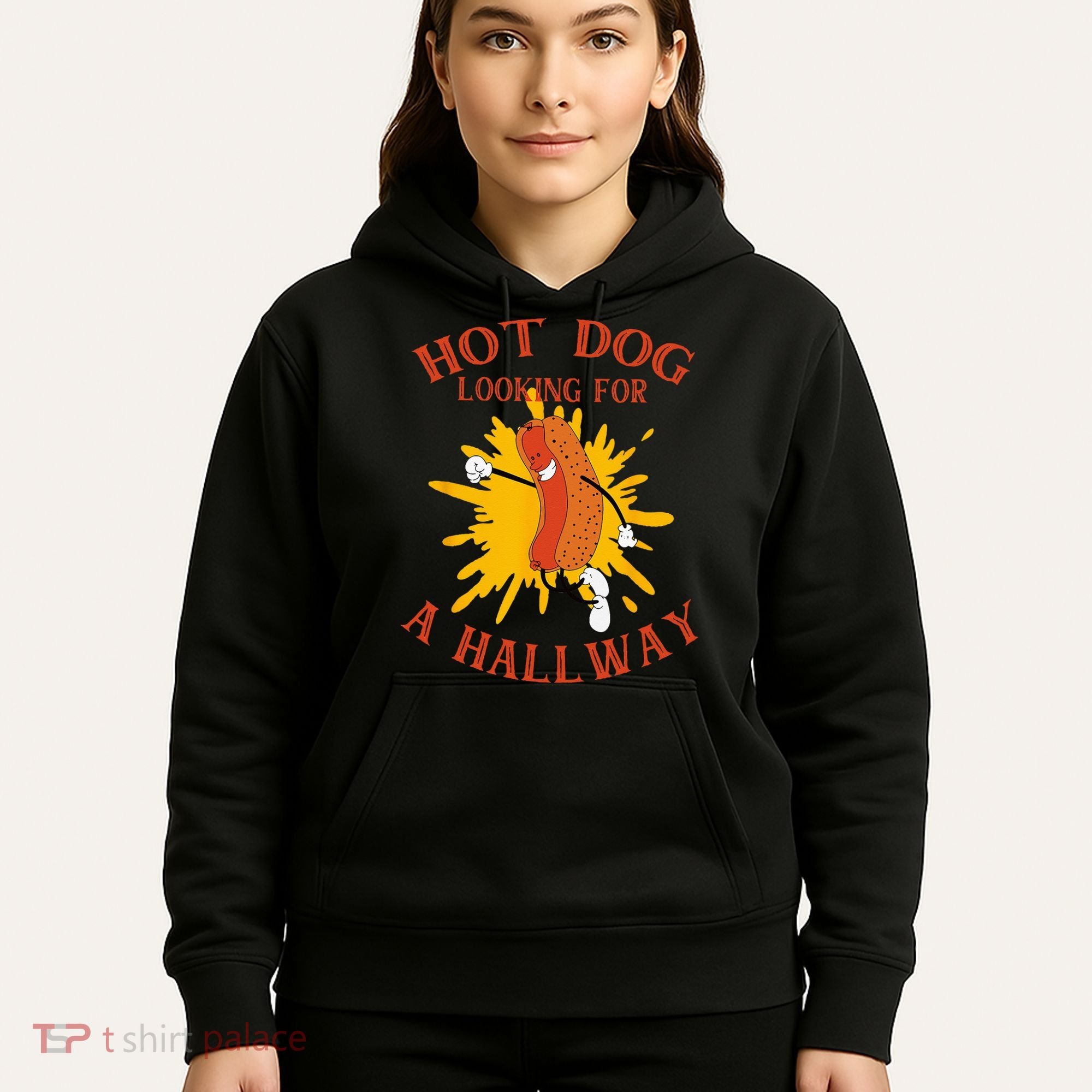 Hot Dog Looking For A Hallway Apparel Hoodie