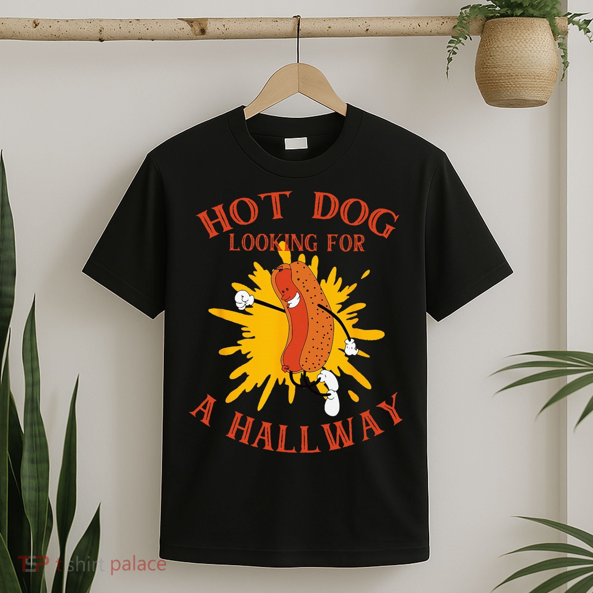 Hot Dog Looking For A Hallway Apparel T-Shirt