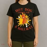 Hot Dog Looking For A Hallway Apparel T-Shirt thumb 4
