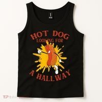Hot Dog Looking For A Hallway Apparel Tank Top thumb 2