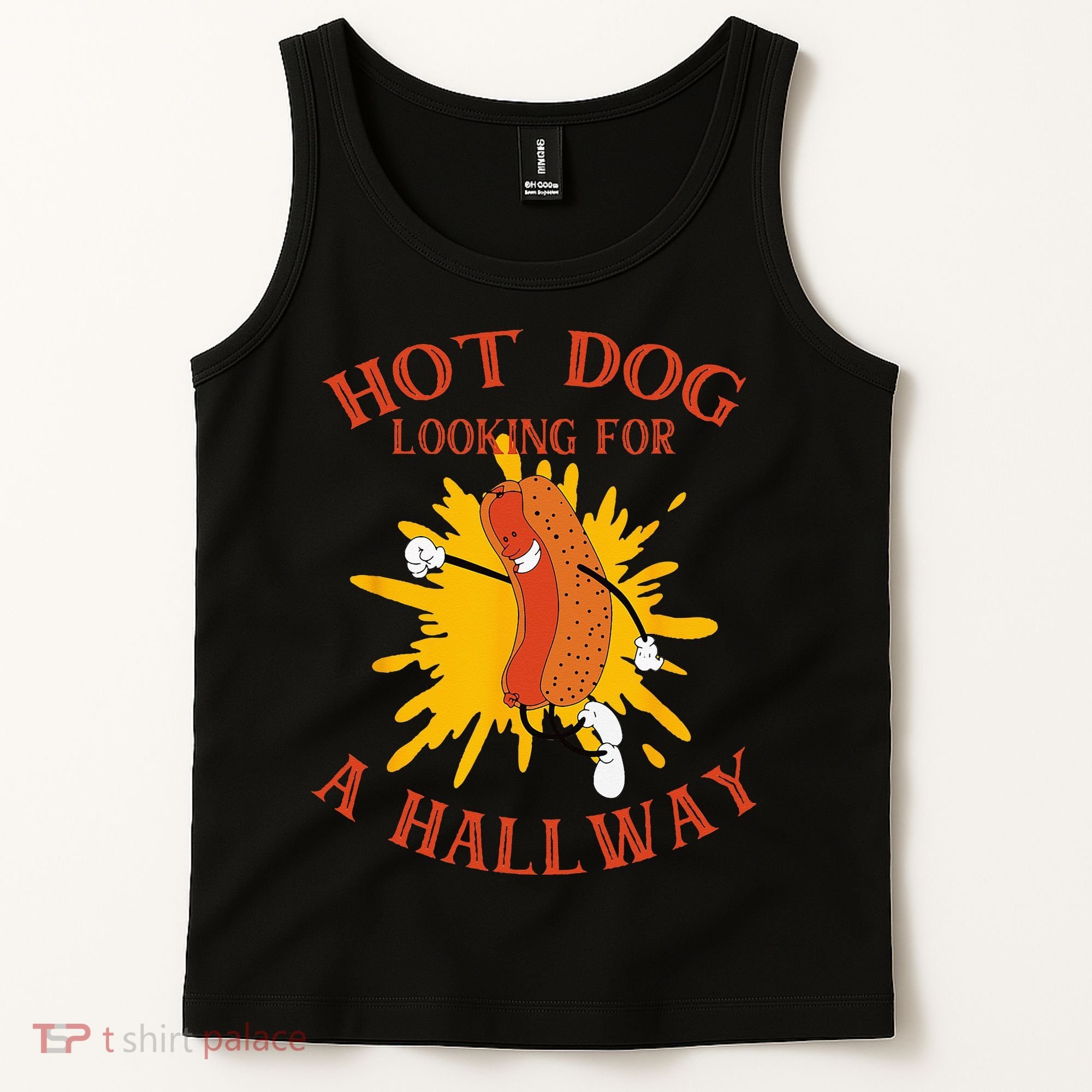 Hot Dog Looking For A Hallway Apparel Tank Top