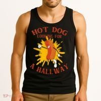 Hot Dog Looking For A Hallway Apparel Tank Top thumb 3