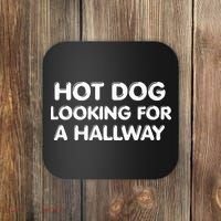 Hot Dog Looking For a Hallway Funny Coaster thumb 0