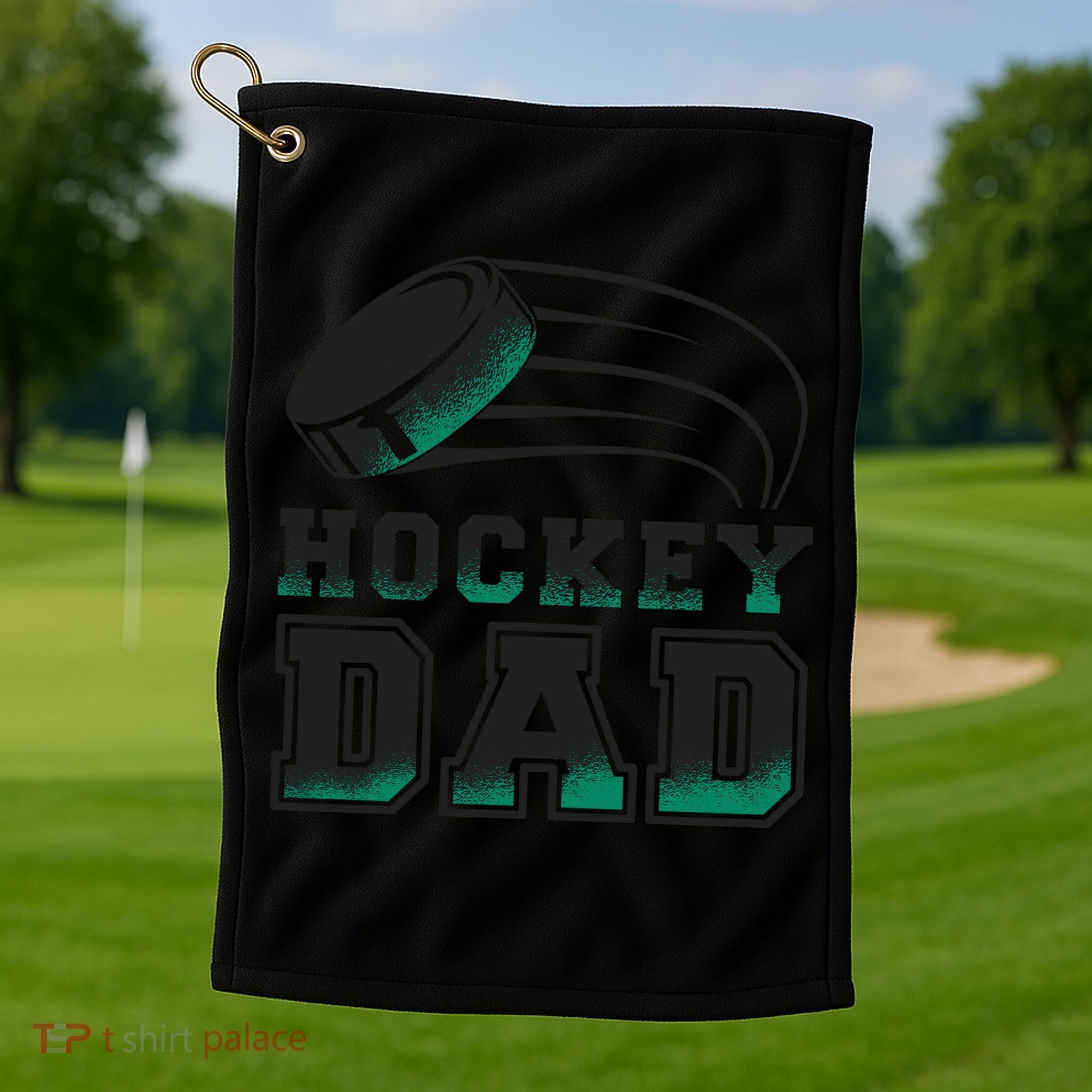 Hockey Dad Logo Golf Towel