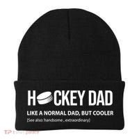 Hockey Dad Like A Normal Dad But Cooler Cute Gift Beanie thumb 0