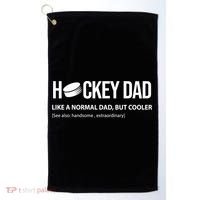 Hockey Dad Like A Normal Dad But Cooler Cute Gift Golf Towel thumb 0