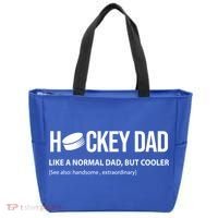 Hockey Dad Like A Normal Dad But Cooler Cute Gift Tote Bag thumb 0