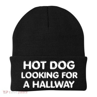 Hot Dog Looking For A Hallway Funny Beanie