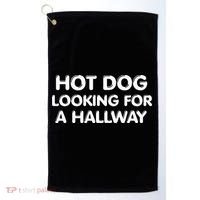 Hot Dog Looking For A Hallway Funny Golf Towel thumb 0